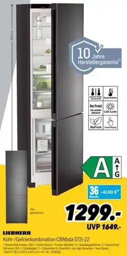 MEDIMAX LIEBHERR Kühl-/Gefrierkombination CBNbda 572i-22 Angebot
