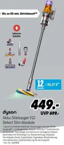 MEDIMAX dyson Akku-Stielsauger V12 Detect Slim Absolute Angebot