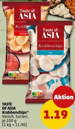 PENNY TASTE OF ASIA Krabbenchips Angebot
