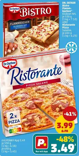 PENNY DR. OETKER Bistro Flammkuchen oder Ristorante Pizza Angebot