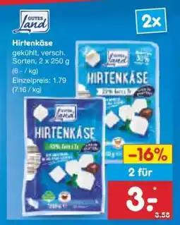 Netto Marken-Discount Hirtenkäse Angebot