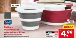 Netto Marken-Discount Faltbare Wäschewanne oder faltbarer Eimer Angebot