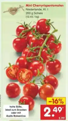 Netto Marken-Discount Mini-Cherryrispentomaten Angebot