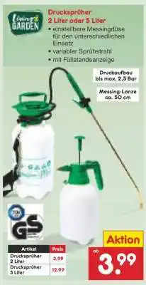 Netto Marken-Discount Drucksprüher 2 Liter oder 5 Liter Angebot