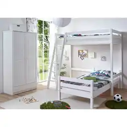 Netto Marken-Discount TiCAA Etagenbett Hochbett L-Bett Matthias Kiefer massiv Angebot