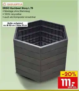 Netto Marken-Discount ERGO Hochbeet Stony L 75 Angebot
