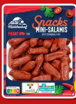 PENNY Mühlenhof Snacks Mini Salamis Pikant Angebot