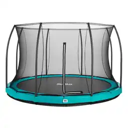 Netto Marken-Discount Salta Trampoline - Comfort Edition Ground - rund - Ø396cm - Schutzrand Grün Angebot