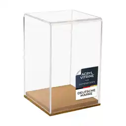 Netto Marken-Discount HMF 46881 Acryl Vitrine / Schaukasten mit Holzsockel für Figuren, 14 x 14 x 22 cm, Transparent Angebot