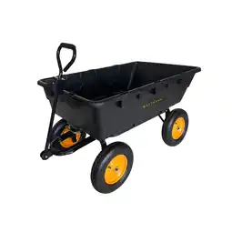 Netto Marken-Discount Westmann Kunststoff Gartenwagen mit Kippfunktion Prakta L Schwarz 145x108x83cm Angebot