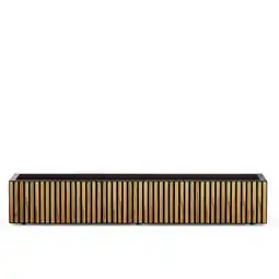 Netto Marken-Discount Herstera Garden Pflanzkübel Deco Planter Xic Wood L schwarz, natur 40x150x25cm Angebot