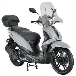 Netto Marken-Discount Alpha Motors Motorroller Libero 125 ccm 90 km/h 16-Zoll grau-schwarz inkl. Topcase und Windschild Angebot