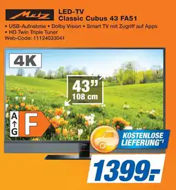 Expert Metz LED-TV Classic Cubus 43 FA51 Angebot