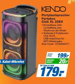 Expert KENDO Partylautsprecher Partybox Club XL 25EX Angebot