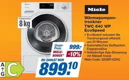 Expert Miele Wärmepumpentrockner TWC 640 WP EcoSpeed Angebot