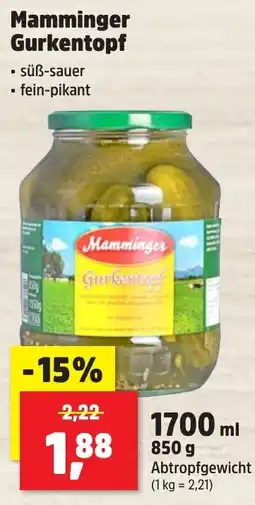 Thomas Philipps Mamminger Gurkentopf Angebot