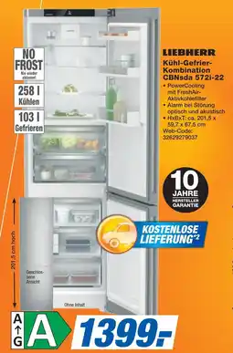 Expert LIEBHERR Kühl-Gefrier- Kombination CBNsda 572i-22 Angebot