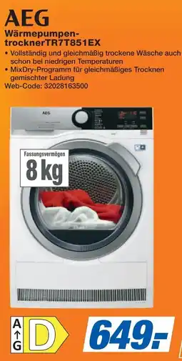 Expert AEG WärmepumpentrocknerTR7T851EX Angebot