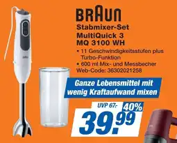 Expert BRAUN Stabmixer-Set MultiQuick 3 MQ 3100 WH Angebot