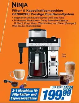 Expert NINJA Filter- & Kapselkaffeemaschine CFN802EU Angebot
