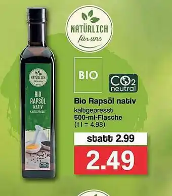 Famila Nord West Bio Rapsöl Nativ Angebot