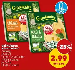 PENNY GRÜNLÄNDER Käsescheiben Angebot