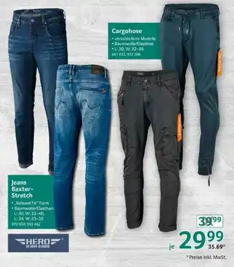 Selgros Cargohose Oder Jeans Baxter-stretch Angebot