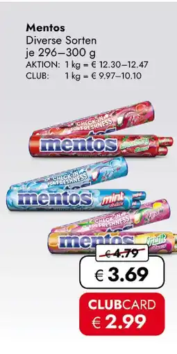 Travel Free Mentos kaugummi Angebot