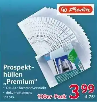 Selgros Herlitz Prospekthüllen „premium“ Angebot