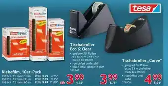 Selgros Tesa Klebefilm, 10er-pack, Tischabroller Eco & Clear Oder „curve“ Angebot