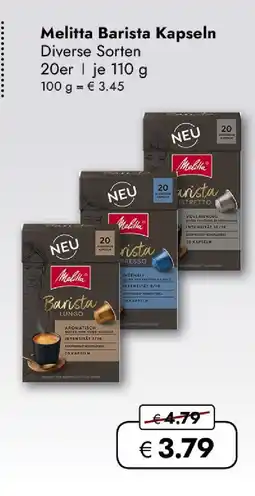 Travel Free Melitta barista kapseln Angebot