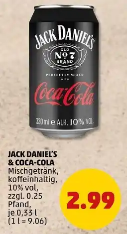 PENNY JACK DANIEL'S & COCA-COLA Mischgetränk, Angebot