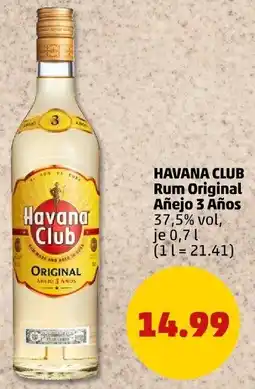 PENNY HAVANA CLUB Rum Original Añejo 3 Años Angebot