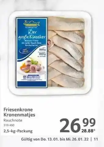 Selgros Friesenkrone Kronenmatjes Angebot