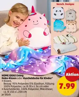 PENNY HOME IDEAS Living Deko-Kissen oder Kuscheldecke für Kinder Angebot