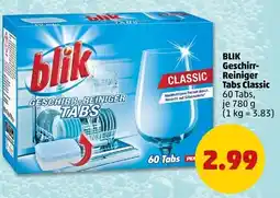PENNY BLIK Geschirr Reiniger Tabs Classic Angebot