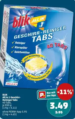 PENNY BLIK All in 1 Geschirr Reiniger Tabs Angebot