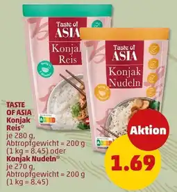 PENNY TASTE OF ASIA Konjak Reis oder Konjak Nudeln Angebot