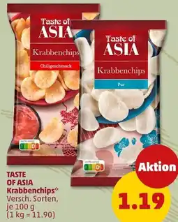 PENNY TASTE OF ASIA Krabbenchips Angebot