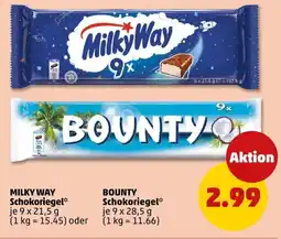 PENNY MILKY WAY Schokoriegel oder BOUNTY Schokoriegel Angebot