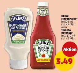 PENNY HEINZ Mayonnaise oder Tomato HEINZ Mayonnaise Angebot
