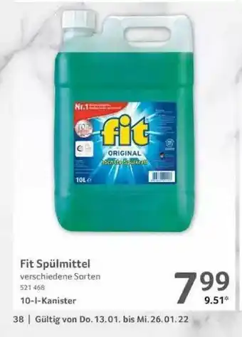 Selgros Fit Spülmittel Angebot