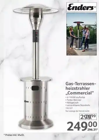 Selgros Enders Gas-terrassenheizstrahler „commercial“ Angebot