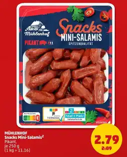 PENNY Mühlenhof snacks mini-salamis Angebot