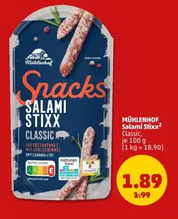 PENNY Mühlenhof salami stixx classic Angebot
