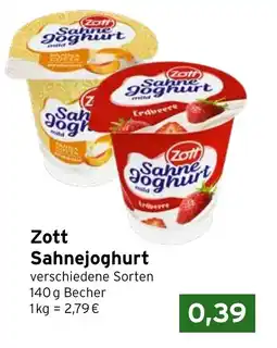 CAP Markt Zott Sahnejoghurt Angebot