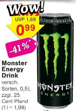 Wiglo Wunderland Monster Energy Drink Angebot
