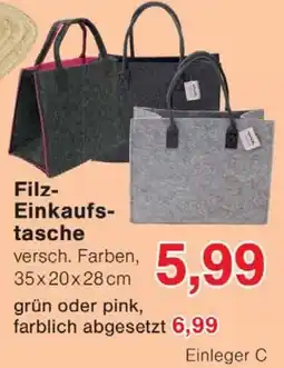 Wiglo Wunderland Filz Einkaufstasche Angebot