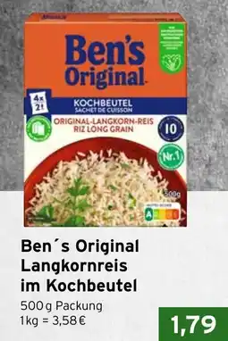 CAP Markt Ben's Original Langkornreis im Kochbeutel Angebot