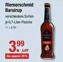 V Markt Riemerschmid Barsirup Angebot